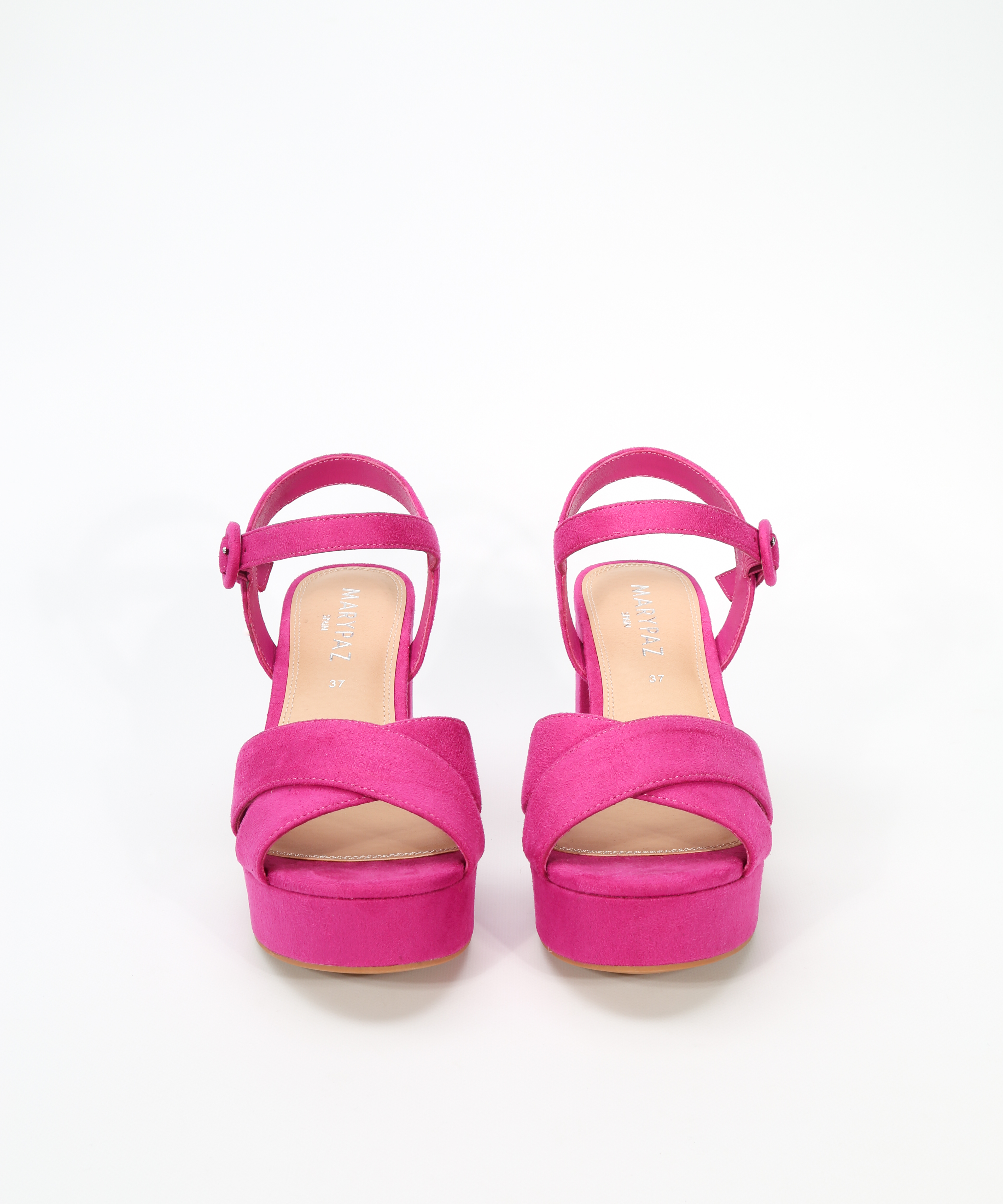 Sandalia tac&oacute;n tiras cruzadas image number null